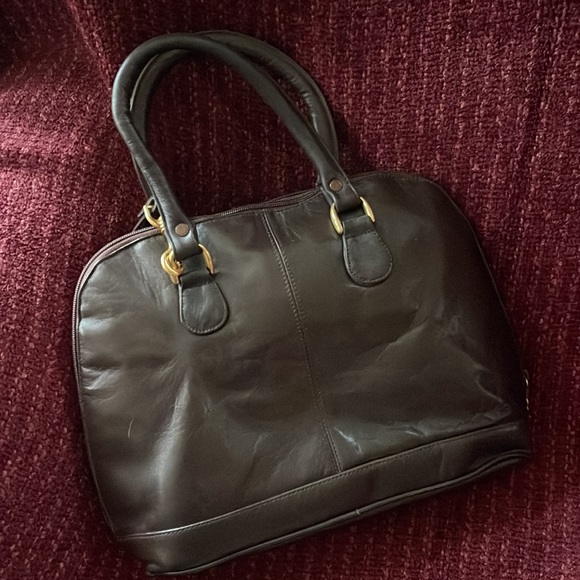 Vintage Perlina leather bowler style handbag with dust bag - Picture 3 of 10